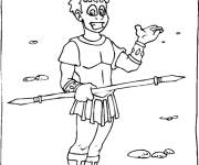 Coloriage Garcon romain