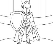 Coloriage Gladiateur dans le colsium