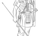 Coloriage Guerrier de la L&eacute;gion romaine