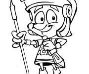 Coloriage Guerrier romain dr&ocirc;le