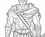 Coloriage Guerrier Spartacus de Rome antique