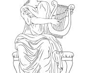 Coloriage Illustration d'une femme romaine
