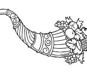Coloriage Illustration de La corne d'abondance