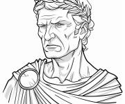 Coloriage Jules C&eacute;sar figure romaine