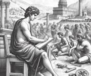 Coloriage L'&eacute;criture dans Rome antique