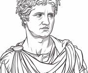 Coloriage L'empereur de Rome antique Auguste