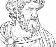 Coloriage L'empereur Marc Aur&egrave;le