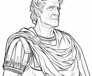 Coloriage L'empereur romain Marc Antoine