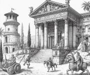 Coloriage La vie quotidienne &agrave; Rome