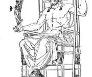 Coloriage Le dieu de Rome antique