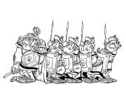 Coloriage L&eacute;gion romaine de cartoon