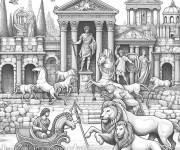 Coloriage Les animaux de Rome antique