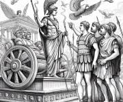 Coloriage Les v&ecirc;tements des romaines