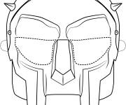 Coloriage Masque de gladiateur