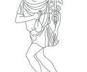 Coloriage Mercure le dieu romain