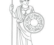 Coloriage Minerve dieu de carthage