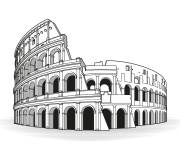 Coloriage Mod&egrave;le de Colis&eacute;e de Rome