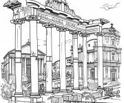 Coloriage Mod&egrave;le de Forum Romain
