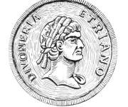 Coloriage Monnaie de Rome