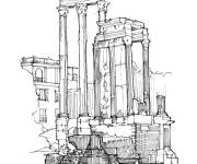 Coloriage Monument de Rome