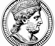 Coloriage Pi&egrave;ce de monnaie romaine