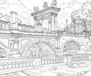 Coloriage Ponts et routes romains