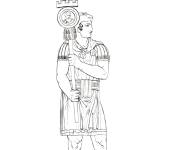 Coloriage Porte-&eacute;tendard romain