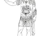 Coloriage Portrait d'un g&eacute;n&eacute;ral romain