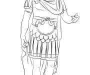 Coloriage Portrait de Jules C&eacute;sar