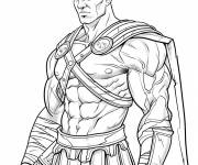 Coloriage Portrait de Spartacus  de Rome