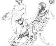 Coloriage Pr&ecirc;tre de bacchus de Rome