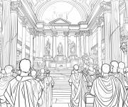 Coloriage S&eacute;nat romain