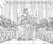 Coloriage S&eacute;nat romain antique en ligne