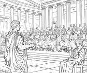 Coloriage S&eacute;nat romain historique