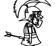 Coloriage Soldat romain dr&ocirc;le avec une fl&egrave;che