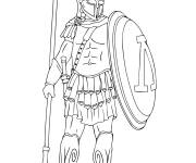 Coloriage Soldat romain en vecteur