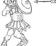 Coloriage Soldat romain peureux