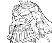 Coloriage Spartacus le gladiateur romain