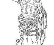Coloriage Statue de Auguste