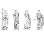 Coloriage Statues des femmes romaines