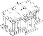 Coloriage Temple romain