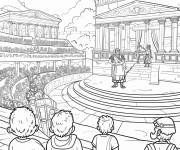 Coloriage Th&eacute;&acirc;tre romain antique
