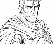 Coloriage Trajan guerrier de Rome