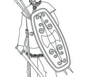 Coloriage Un celte guerrier de Rome