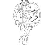 Coloriage Un guerrier romain