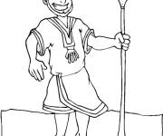 Coloriage Un veille homme de Rome