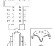 Coloriage et dessins gratuit Une &eacute;glise romaine à imprimer