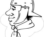 Coloriage et dessins gratuit Visage d'un soldat romain dr&ocirc;le à imprimer
