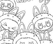 Coloriage Beaucoup de Labubu