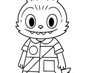 Coloriage Belle Labubu en robe